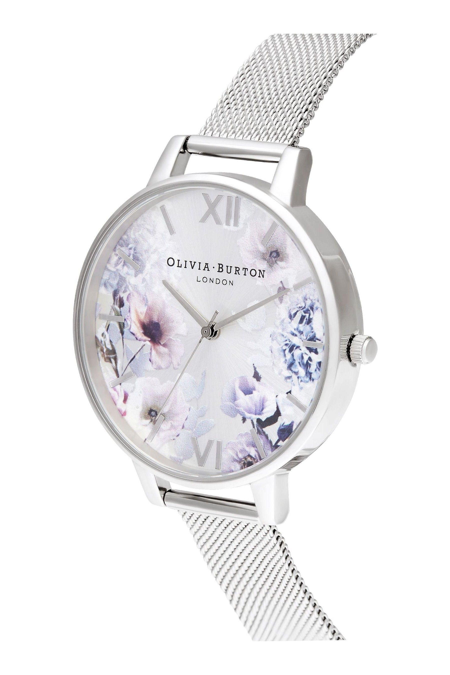Buy Olivia Burton Ladies Silver Tone Sunlight Florals Watch from