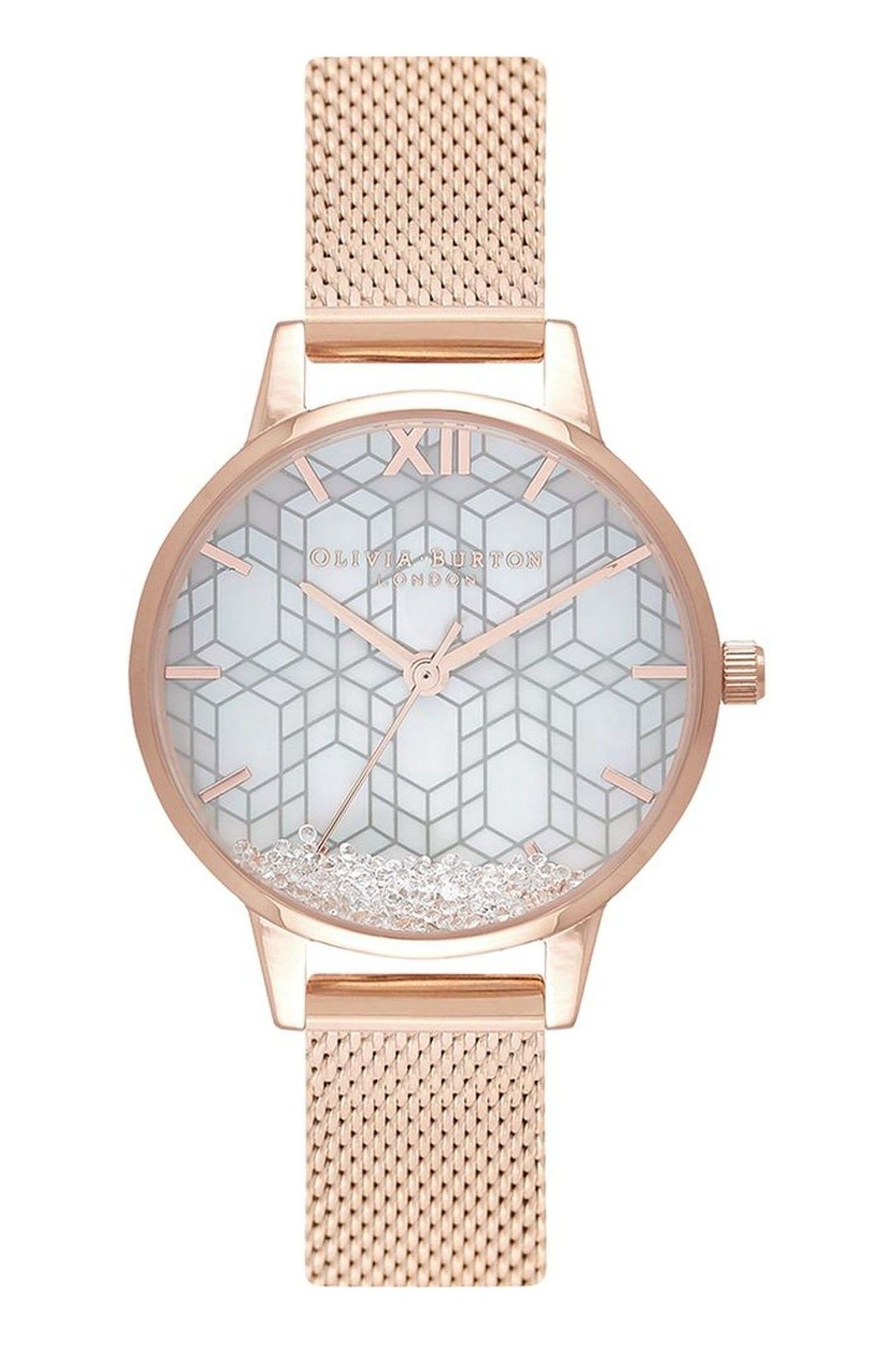 Buy Olivia Burton Ladies Pink Snow Globe RG Ice Queen Watch from