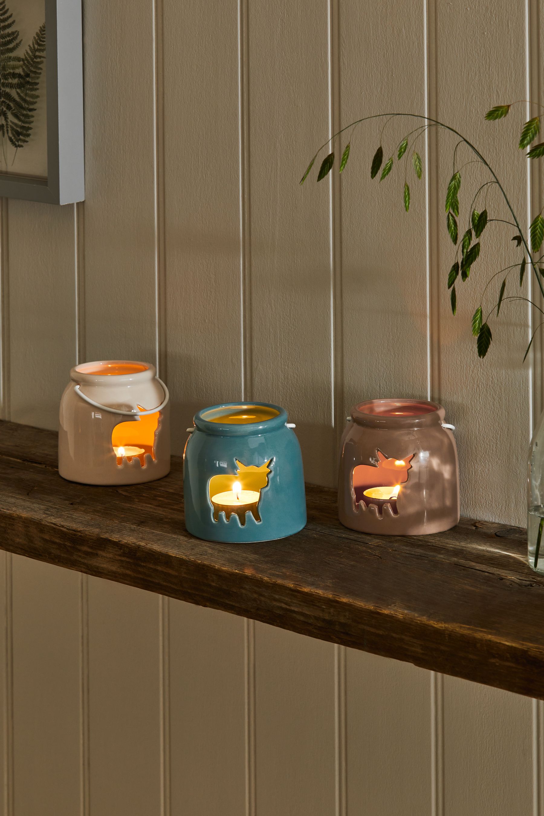 Highland cow shop tea light holder
