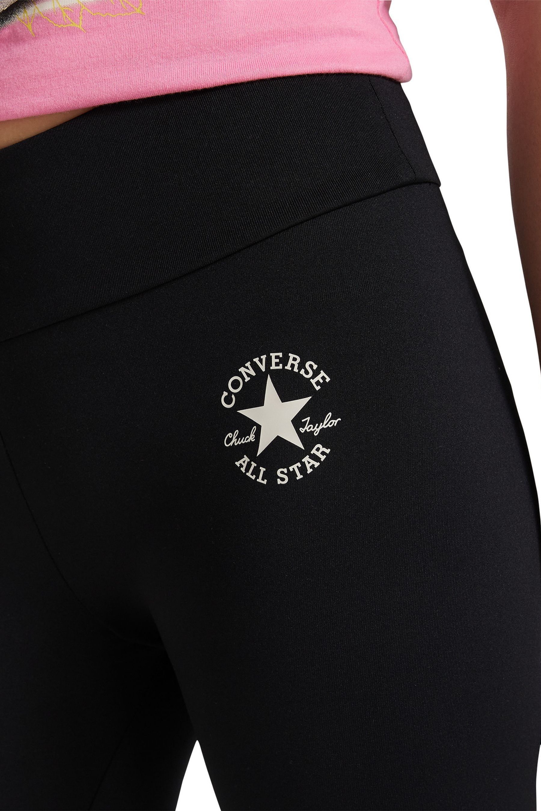 Buy Converse Black Chuck Patch High Waisted Leggings from the Next UK online shop