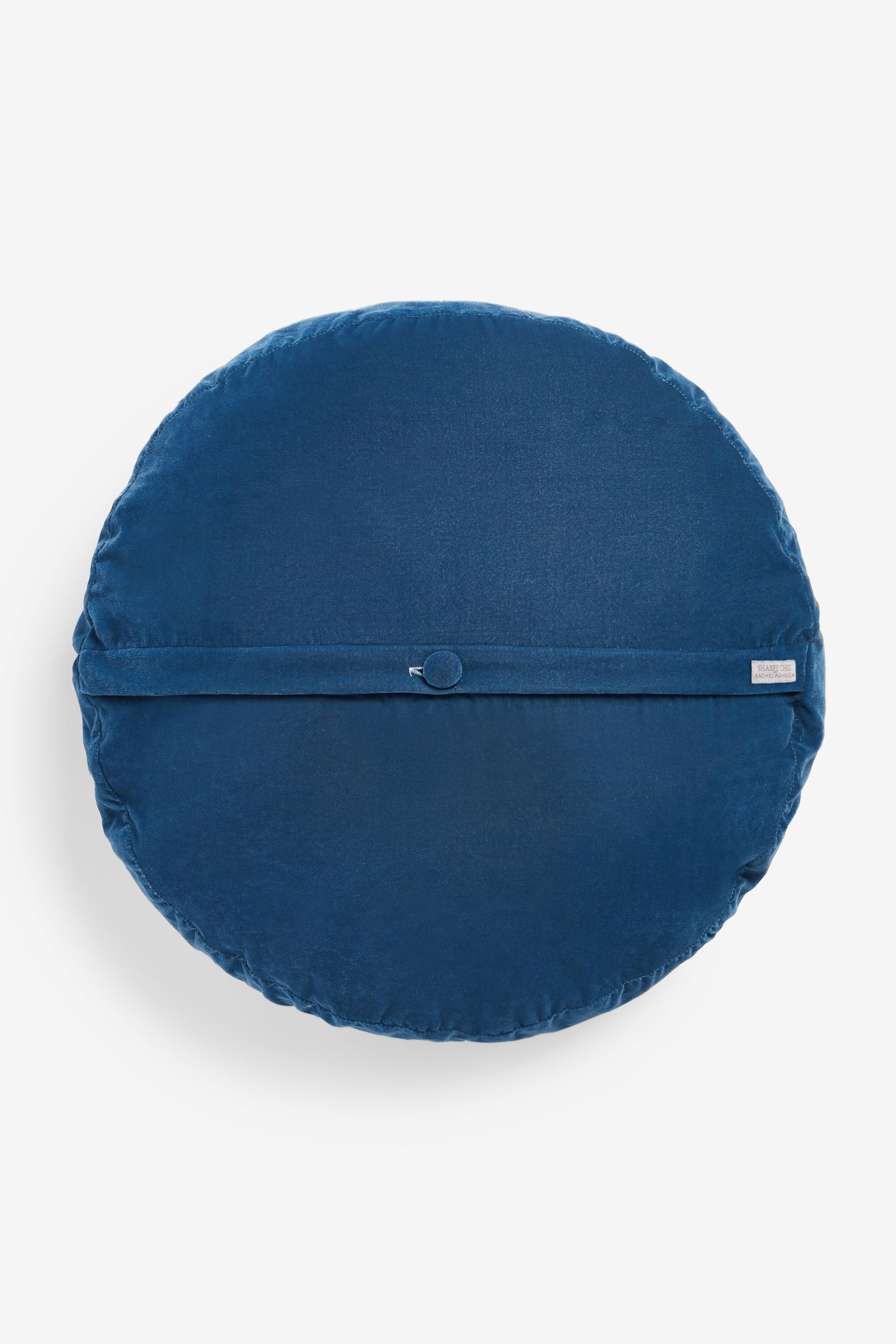 Round navy online cushion