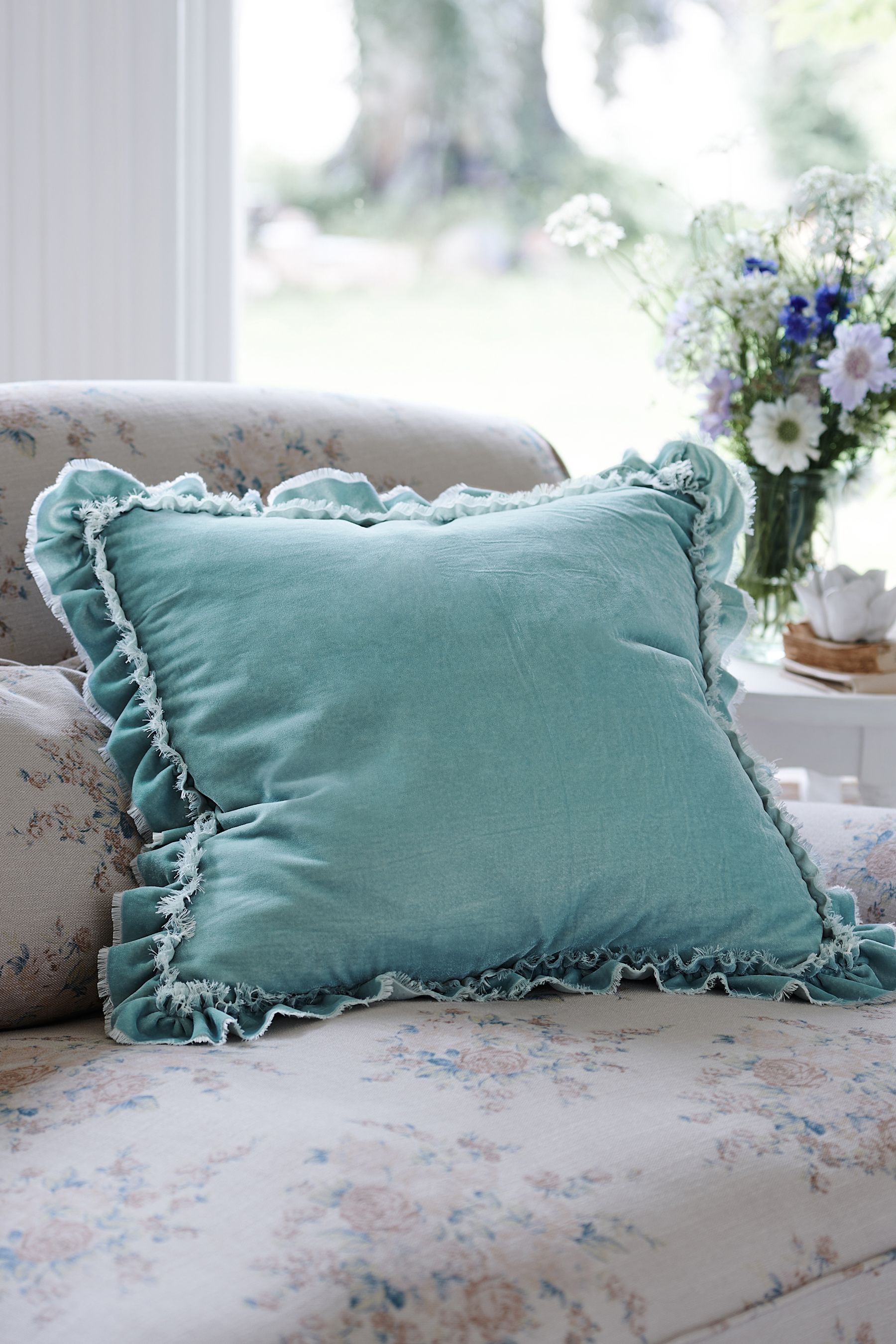 Shabby chic best sale cushions and throws