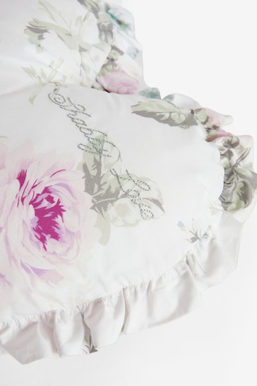 Shabby Chic by Rachel Ashwell® Royal Bouquet Pink Ruffle Heart Shabby Love Cushion