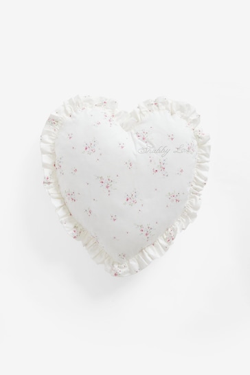 Shabby Chic by Rachel Ashwell® Rosabelle Floral Ruffle Heart Shabby Love Cushion