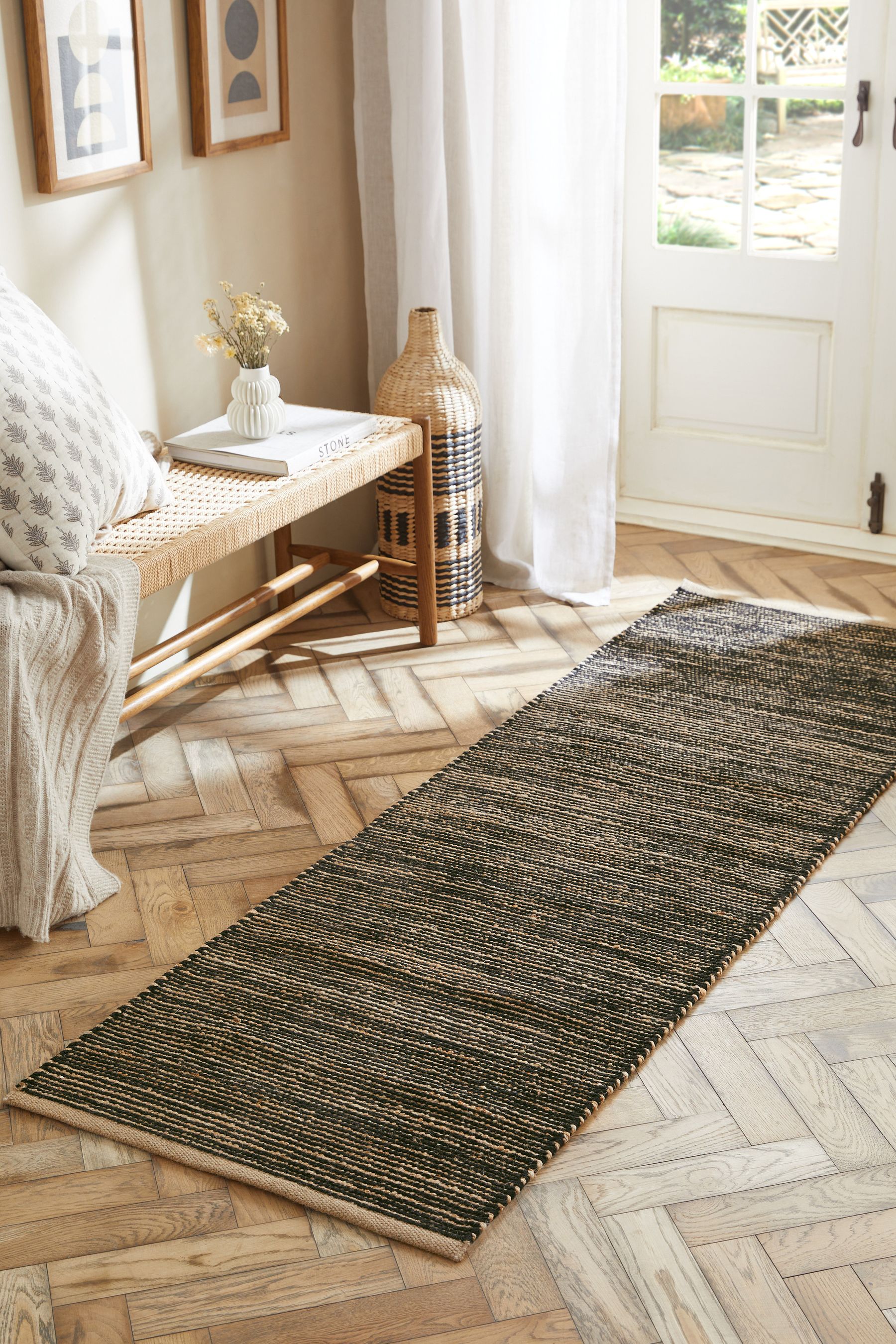 Buy Natural Black Jute Jara Runner from the Next UK online shop