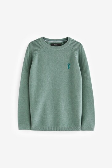 Minerals With Stag Textured Crew Jumper (3-16yrs)