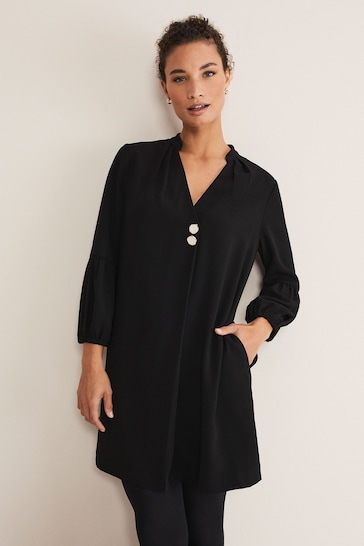 Phase Eight Black Charlotte Tunic Dress