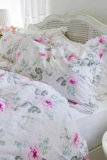 Shabby Chic by Rachel Ashwell® Royal Bouquet Pink Ruffle Duvet Cover and Pillowcase Set