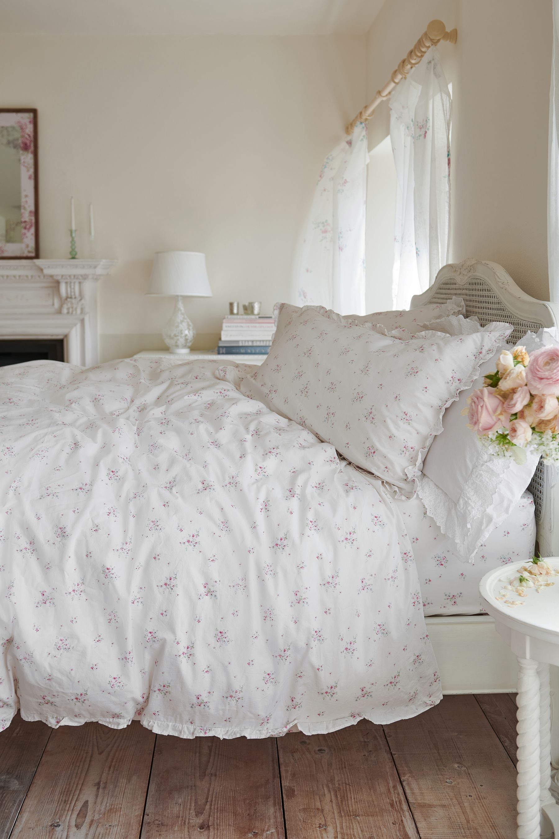 Buy Shabby Chic by Rachel Ashwell Floral 200 Thread Count 100 Cotton Rosabelle Petite Ruffle Duvet Cover and Pillowcase Set from the Next UK online shop