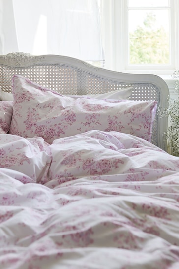 Shabby Chic by Rachel Ashwell® Watermark Pink Flat Piped Duvet Cover and Pillowcase Set
