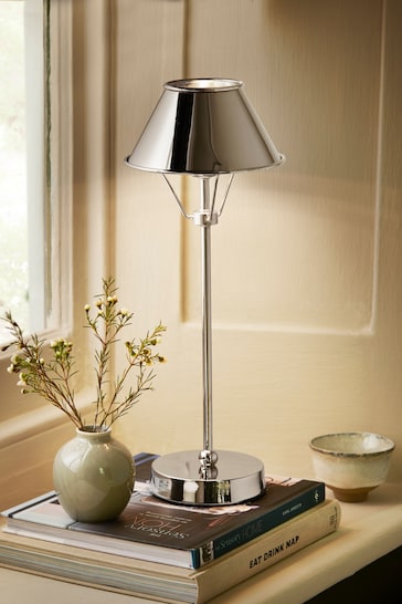 Chrome Hector Battery Operated Table Lamp