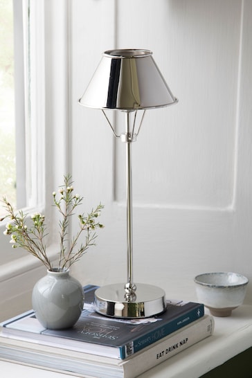 Chrome Hector Battery Operated Table Lamp
