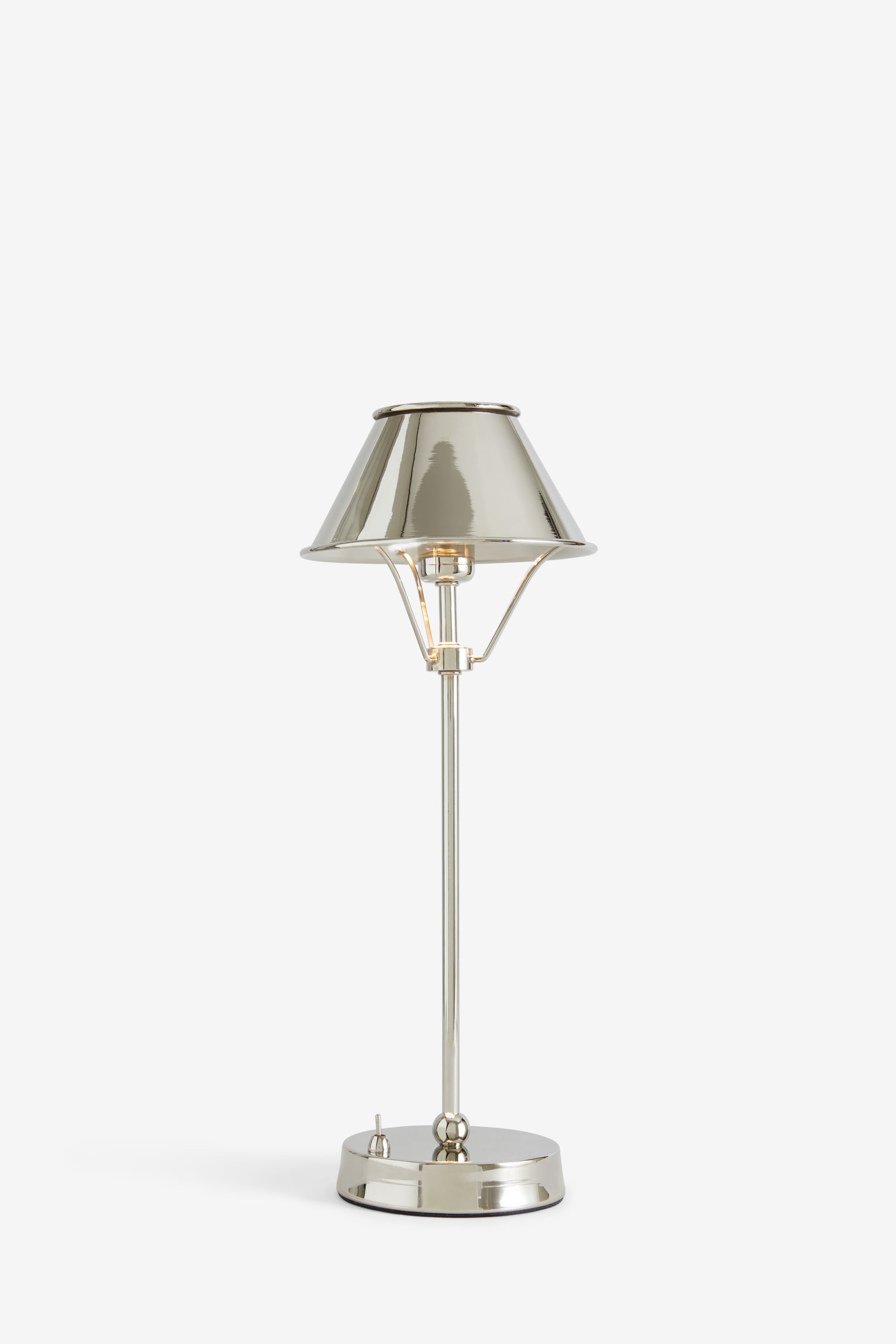 Chrome Hector Battery Operated Table Lamp