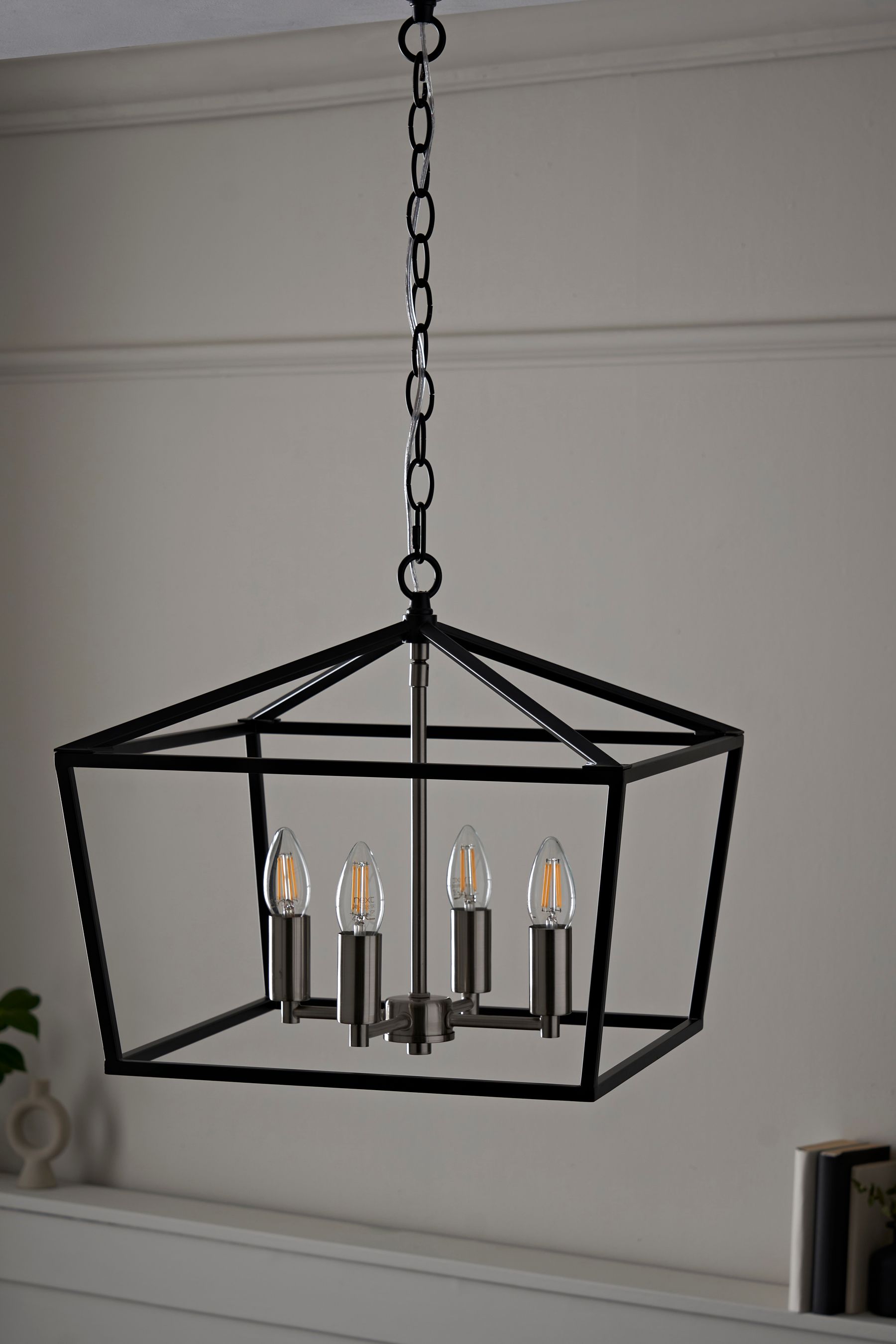 4 light black chandelier hot sale