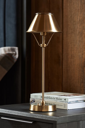 Brass Hector Battery Operated Table Lamp