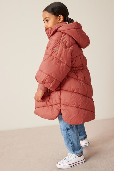 Clay Shower Resistant Poncho Padded Coat (3-16yrs)