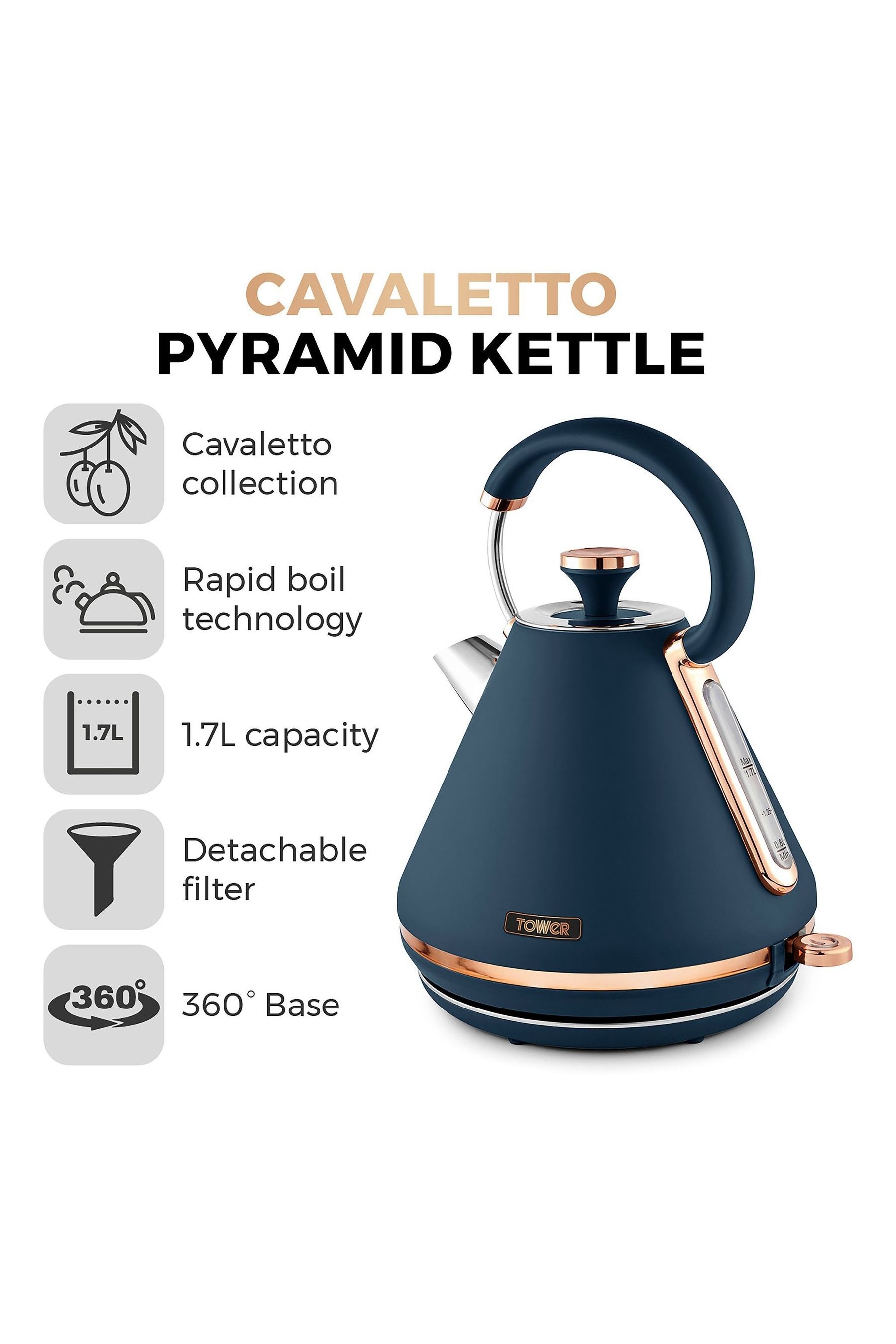 Buy Tower Blue Cavaletto 1.7L 3KW Kettle from the Next UK online shop