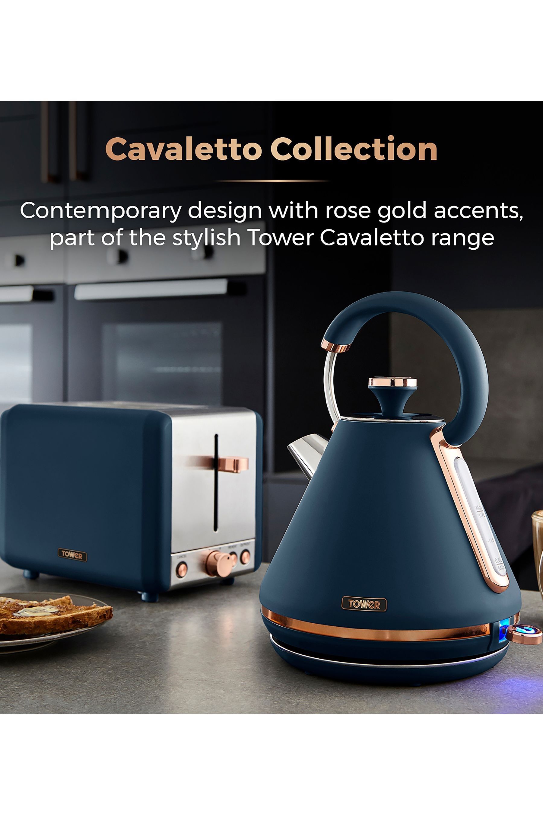 Tower navy kettle deals