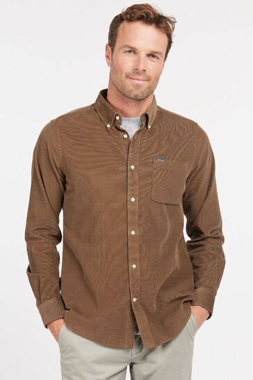 Barbour® Brown Ramsey Cord Long Sleeve Shirt