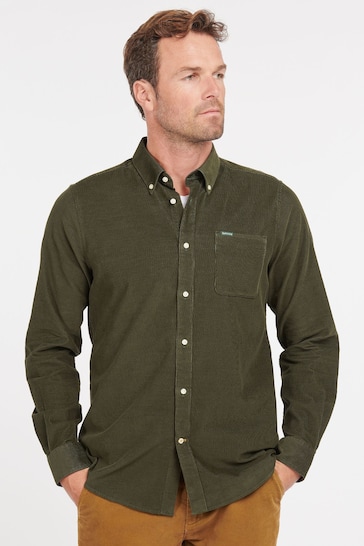 Barbour® Green Ramsey Cord Long Sleeve Shirt