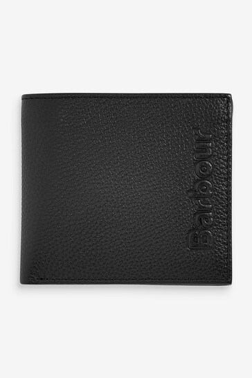 Barbour® Black Debossed Logo Billfold Wallet