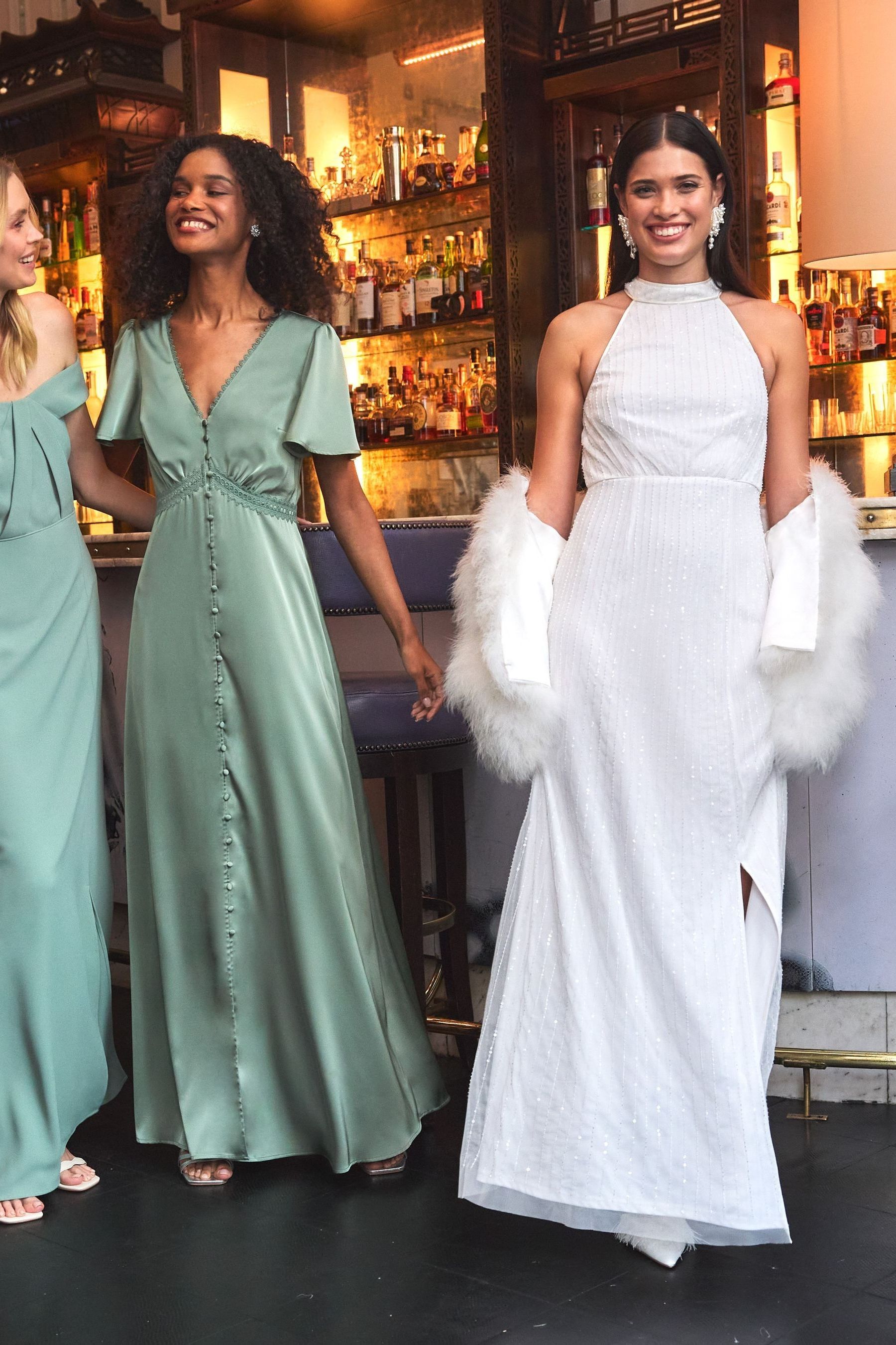 Ivy green 2024 bridesmaid dresses