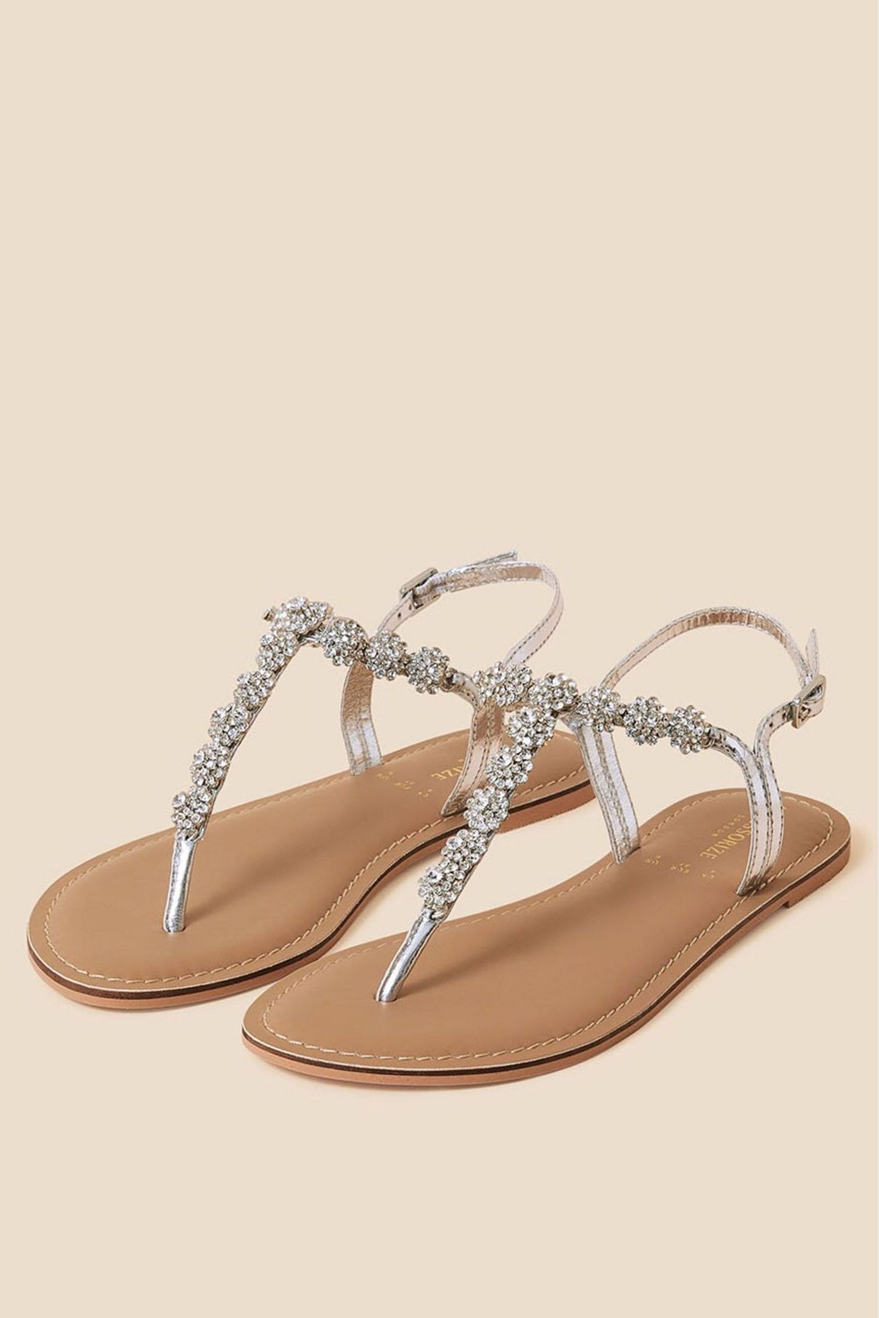 Buy Accessorize Silver Reno Sparkle Diamante Sandals from the Next UK ...
