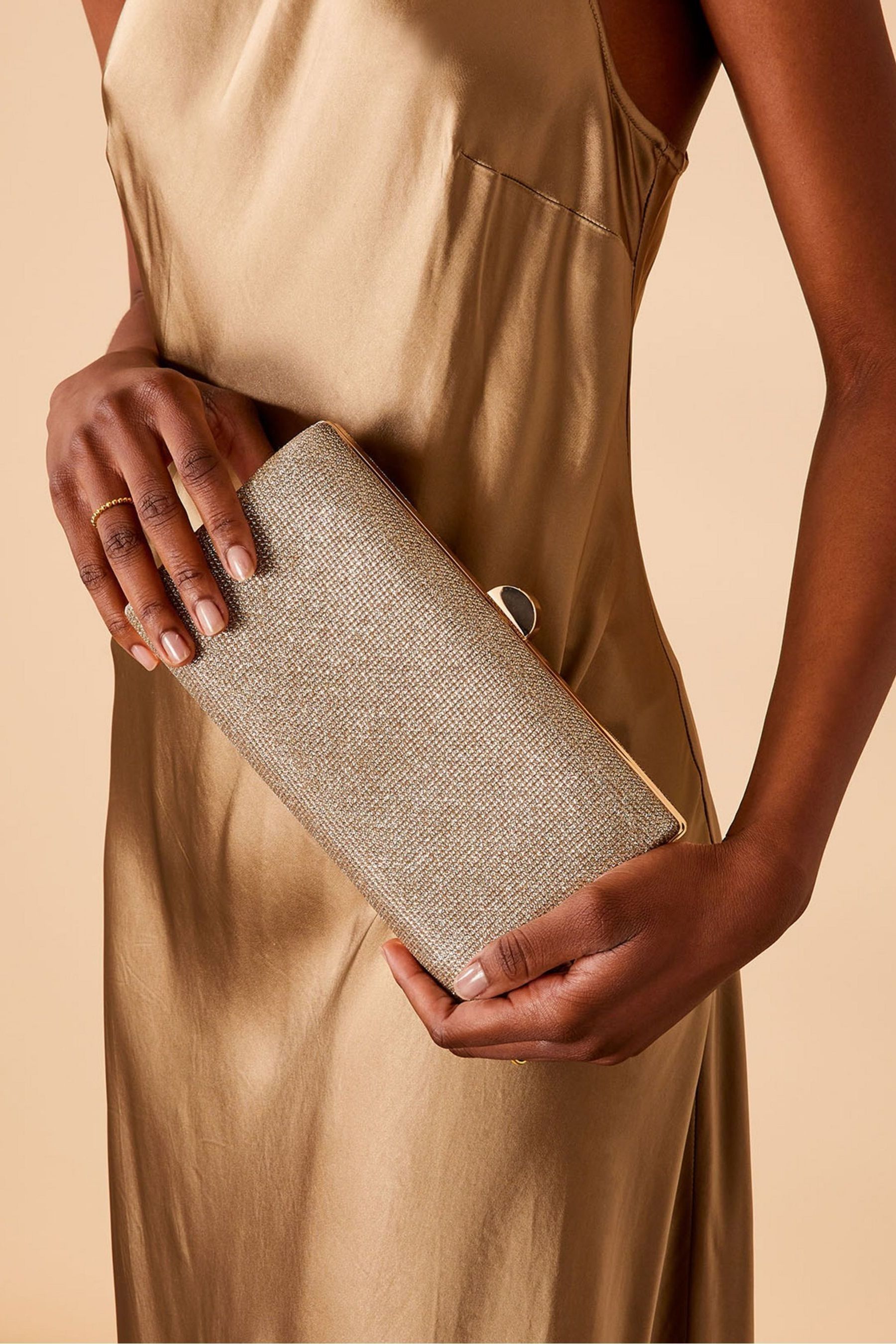 Silver hard clutch bag clearance