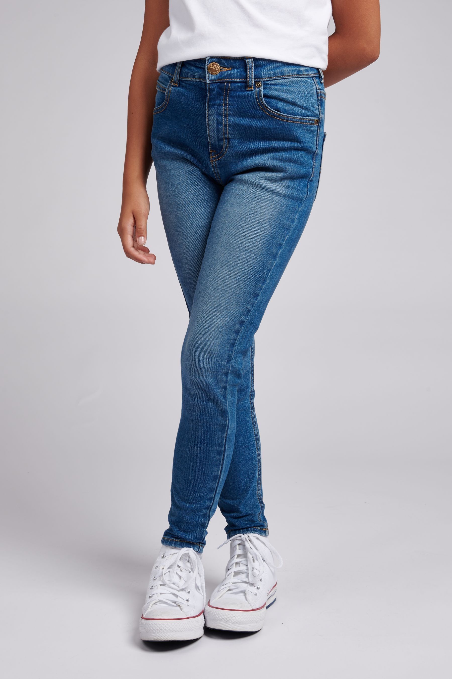 Lee Girls Blue Scarlett High Waist Jeans