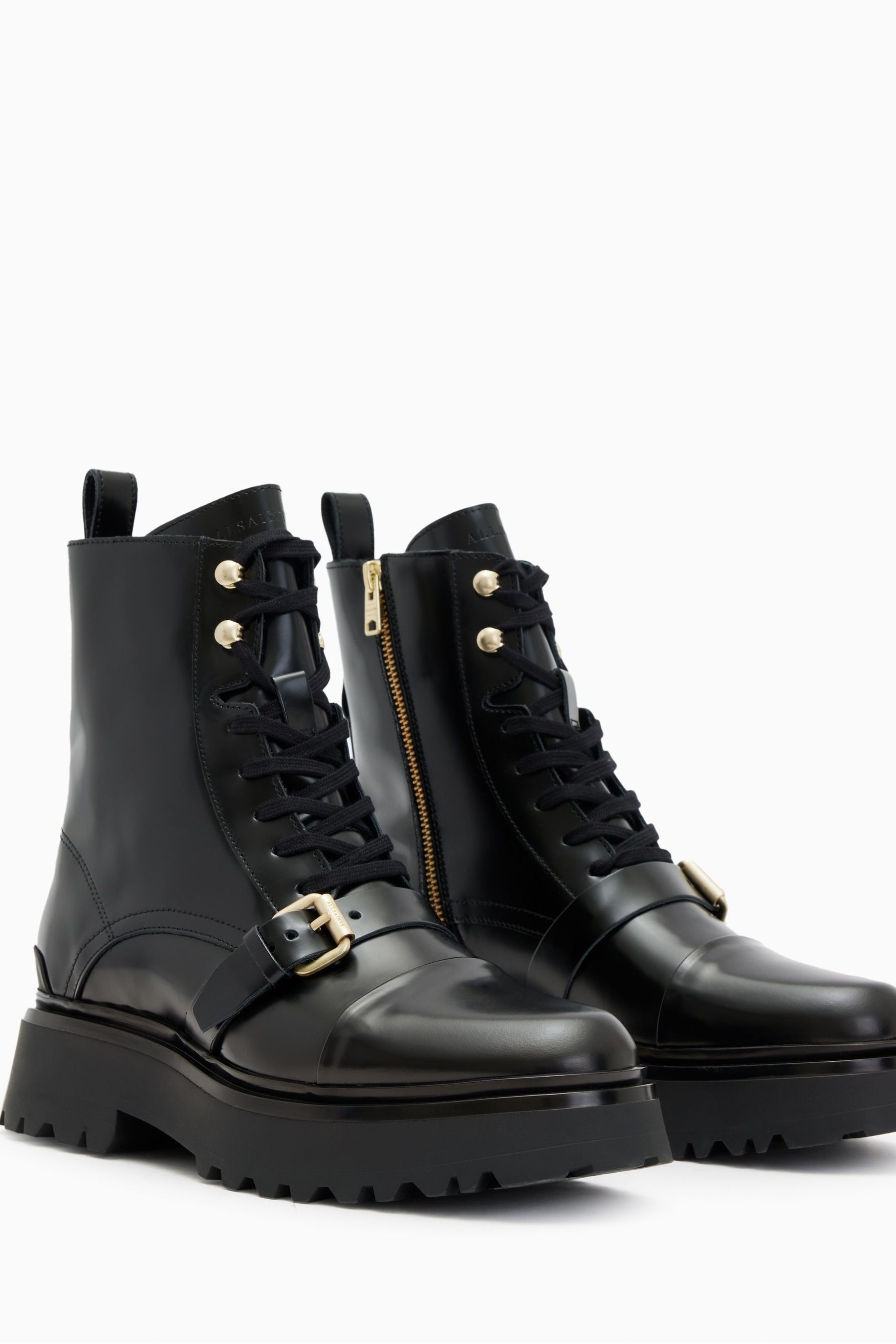 Buy AllSaints Black Stellar Boat Boots from the Next UK online shop