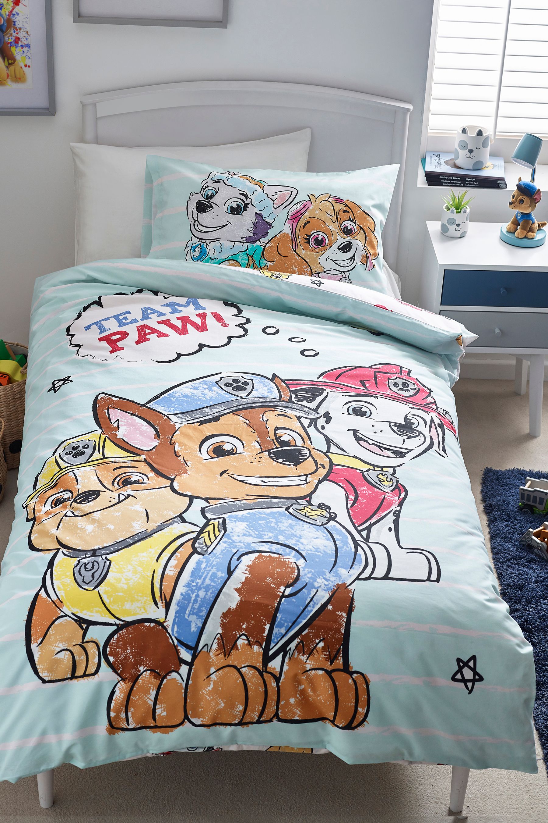 Buy PAW Patrol Blue Character License Duvet Cover And Pillowcase