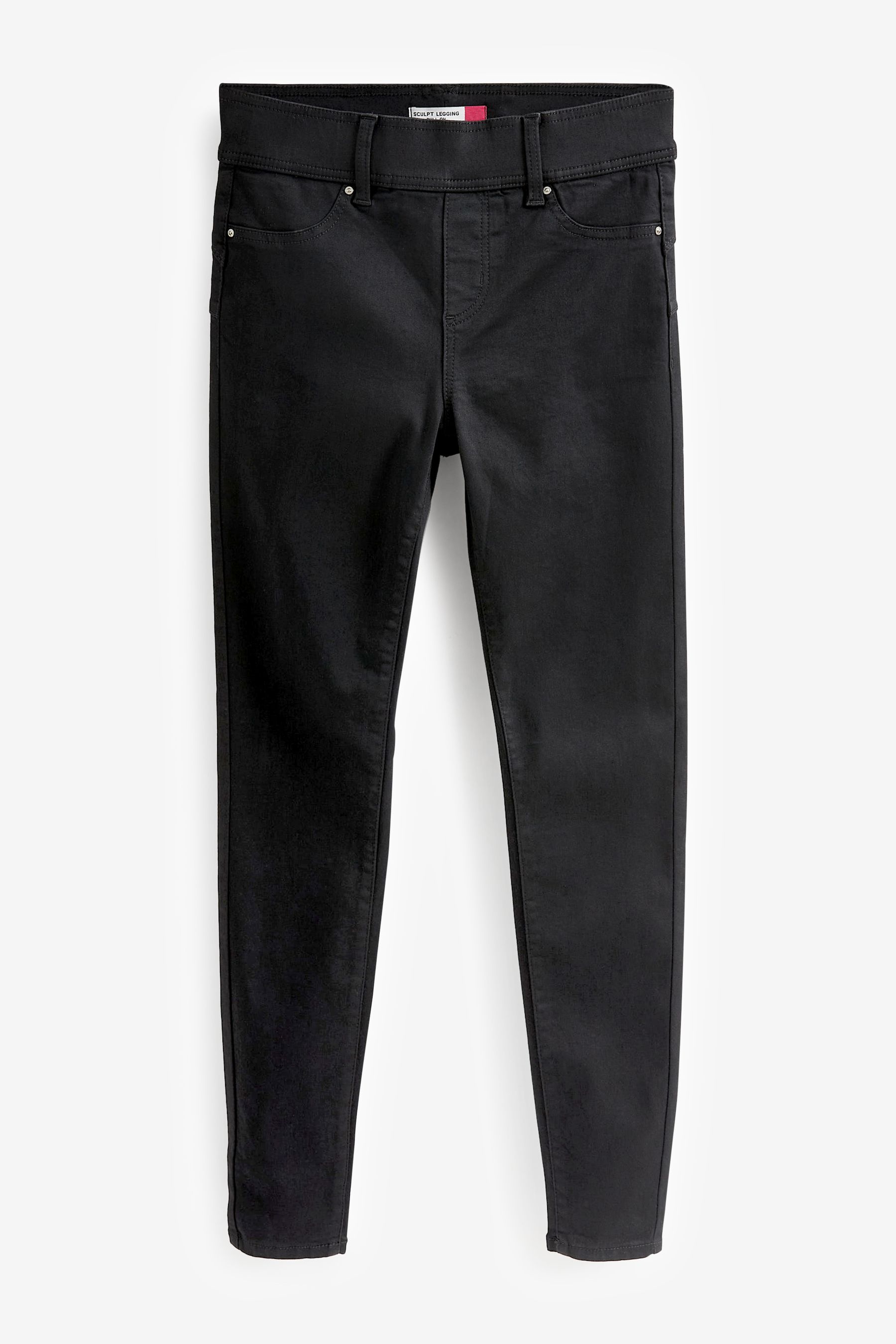 Buy Black Super Stretch Soft Sculpt Pull On Denim Leggings from