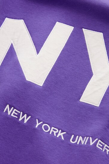 Nike Men's NYU Violets NYU Purple Core Cotton Long Sleeve T-Shirt