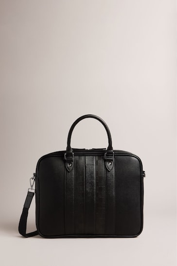 Buy Ted Baker Waymon House Check PU Document Black Bag from the Next UK ...