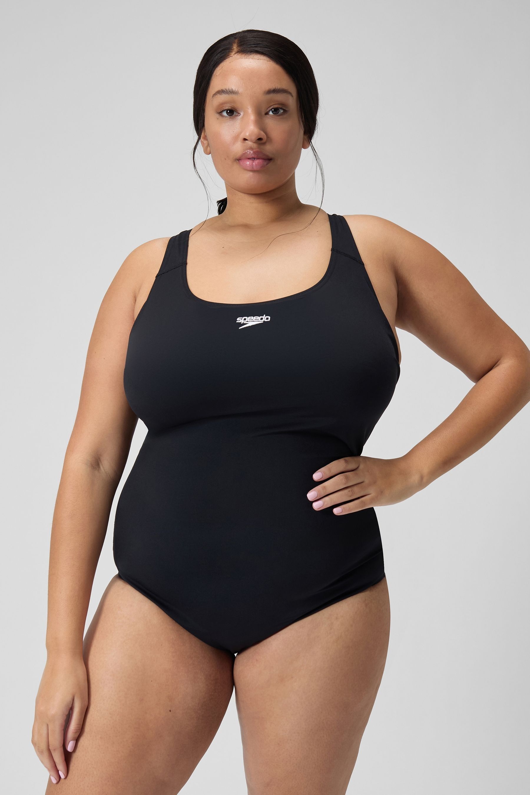 Buy Speedo Womens Plus Size Black ECO Endurance+ Medalist Black