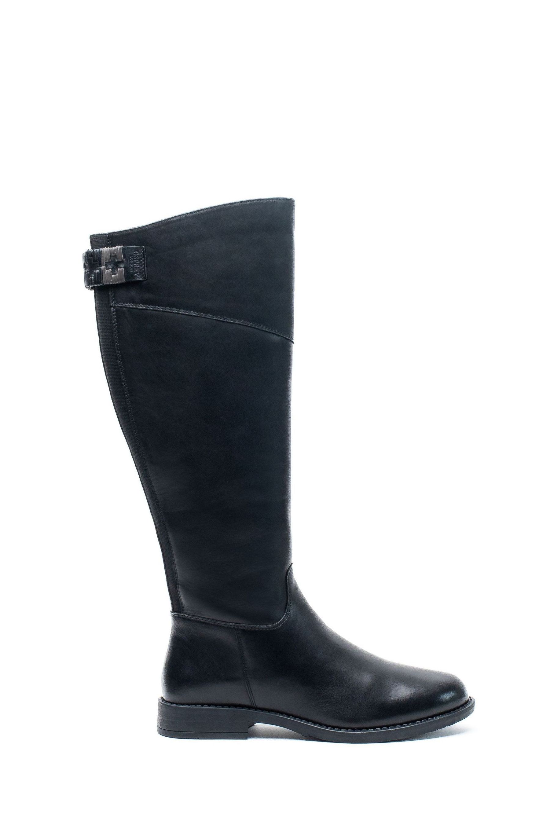 Buy OSPREY LONDON Womens Black The Colorado Black Riding Boots