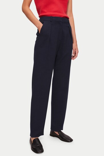 Jigsaw Blue Crosshatch Logan Trousers