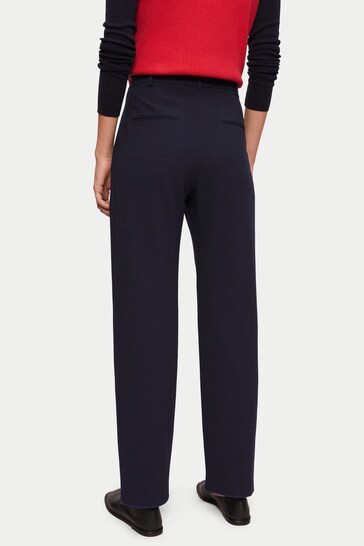 Jigsaw Blue Crosshatch Logan Trousers