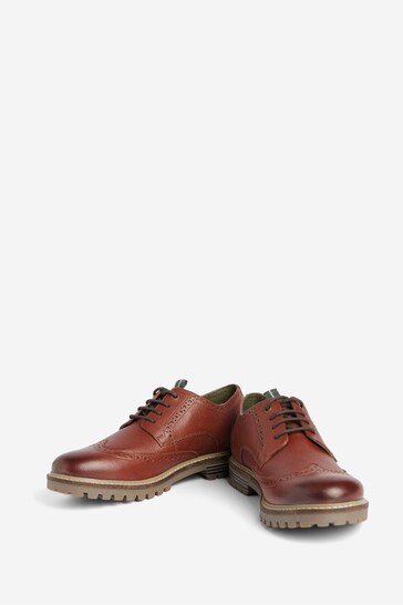 Barbour® Brown Marble Brogue Shoes