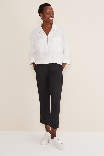 Buy Phase Eight Cynthia White Zip Front Blouse from the Next UK online shop