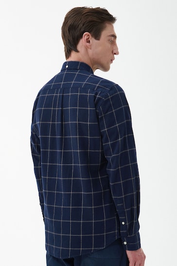 Barbour® Navy Barbour Navy Acorn Check Long Sleeve Cotton Shirt