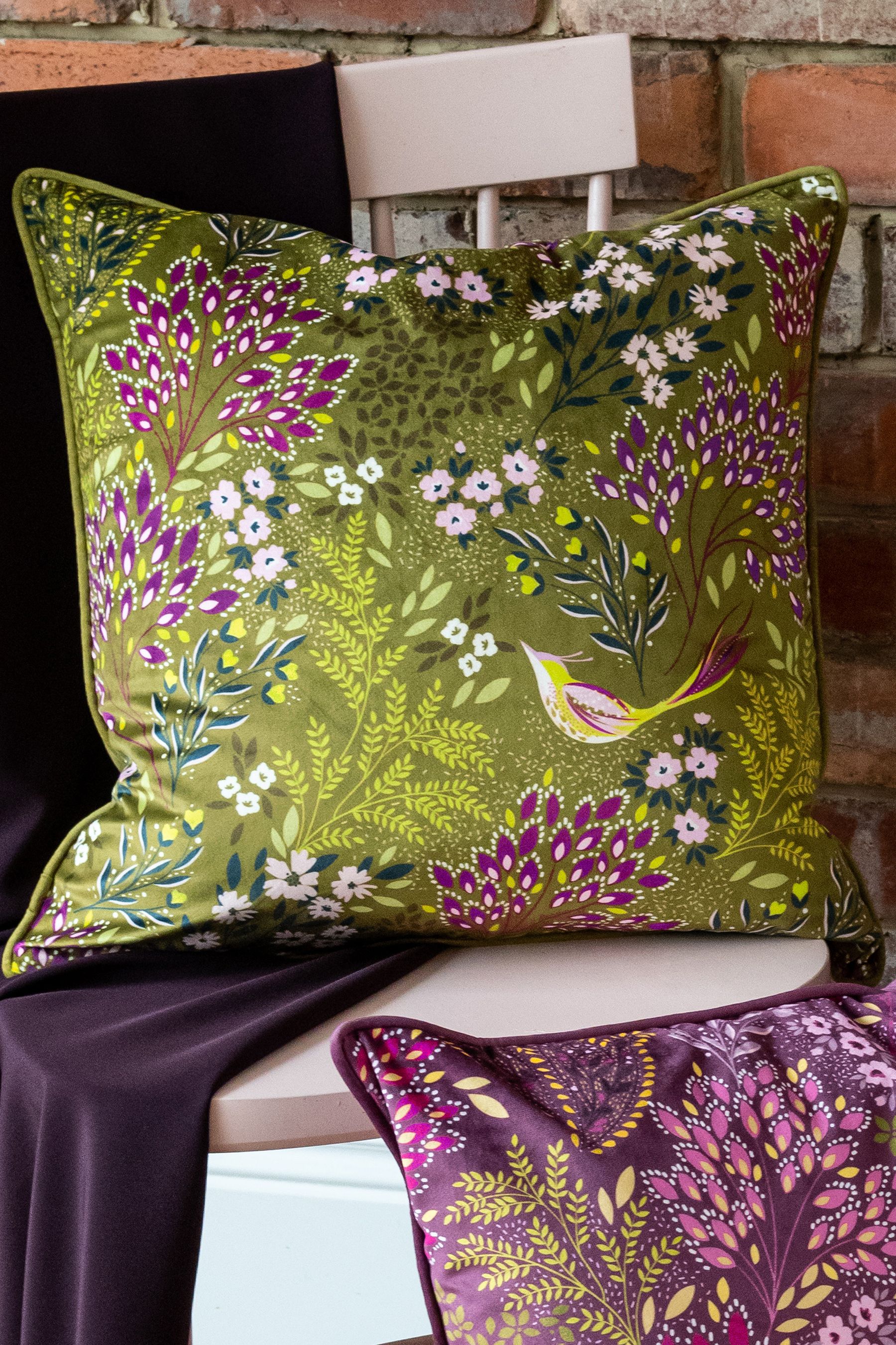 Purple and green new arrivals cushions