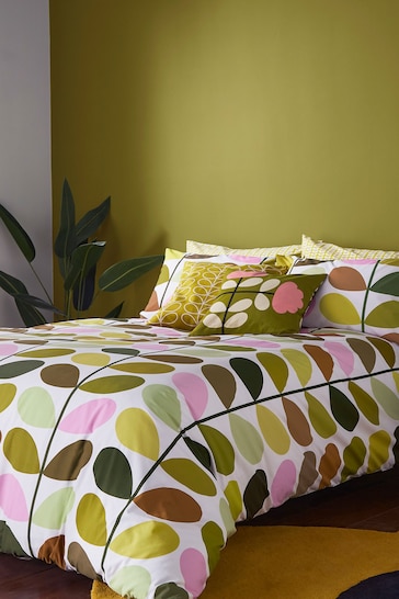 Orla Kiely Green Multi Stem Duvet Cover and Pillowcase Set