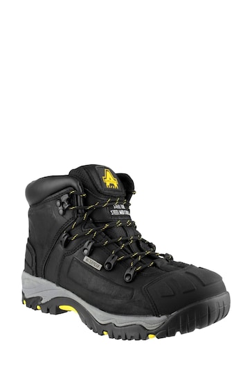 Amblers Safety Black Waterproof Wide Fit Safety Boots