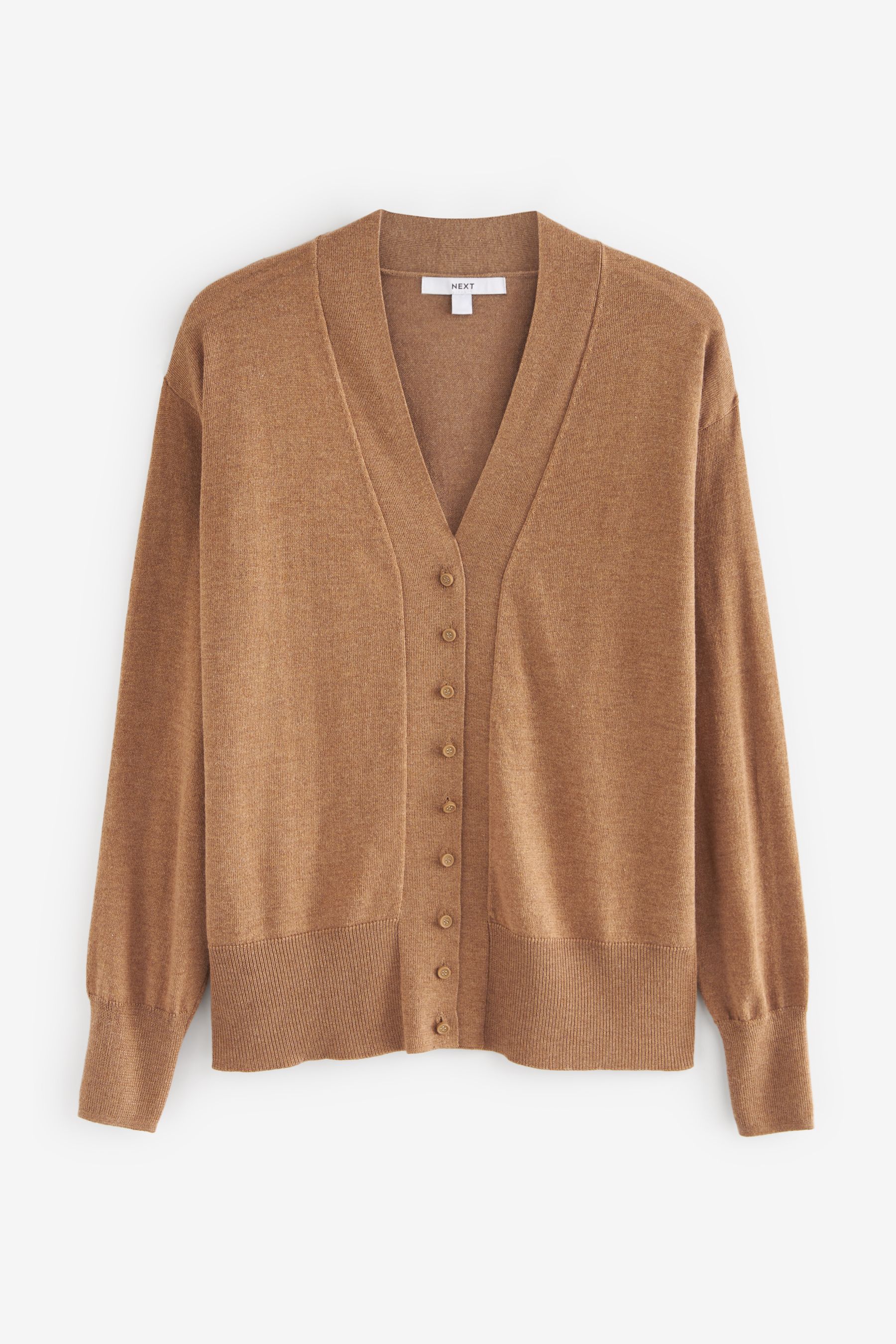 Camel Brown Button Up Cardigan