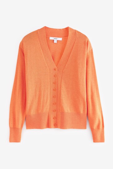 Buy Orange Button Up Cardigan from the Next UK online shop