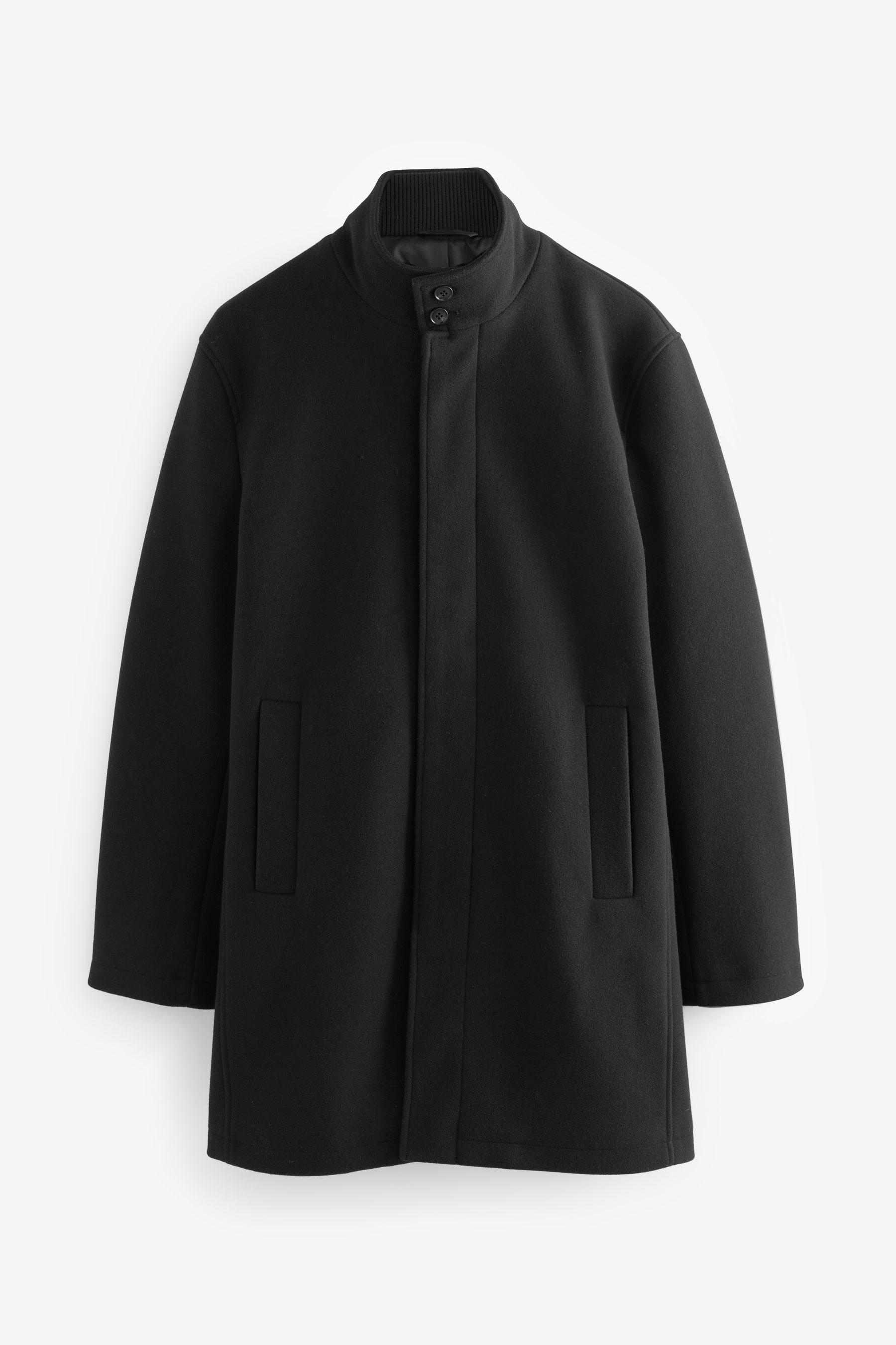 Black funnel neck hot sale coat next