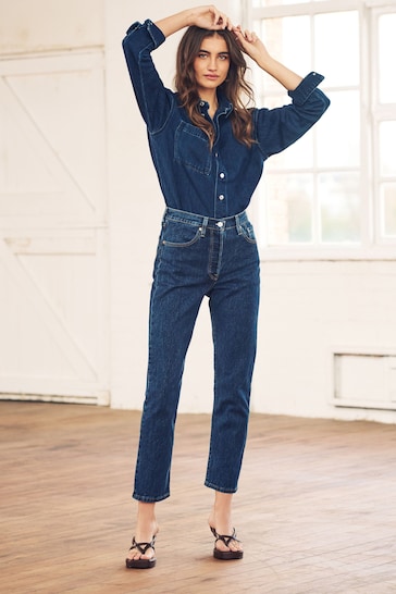 Buy Levi's® Blue 501 Crop Jeans from the Next UK online shop