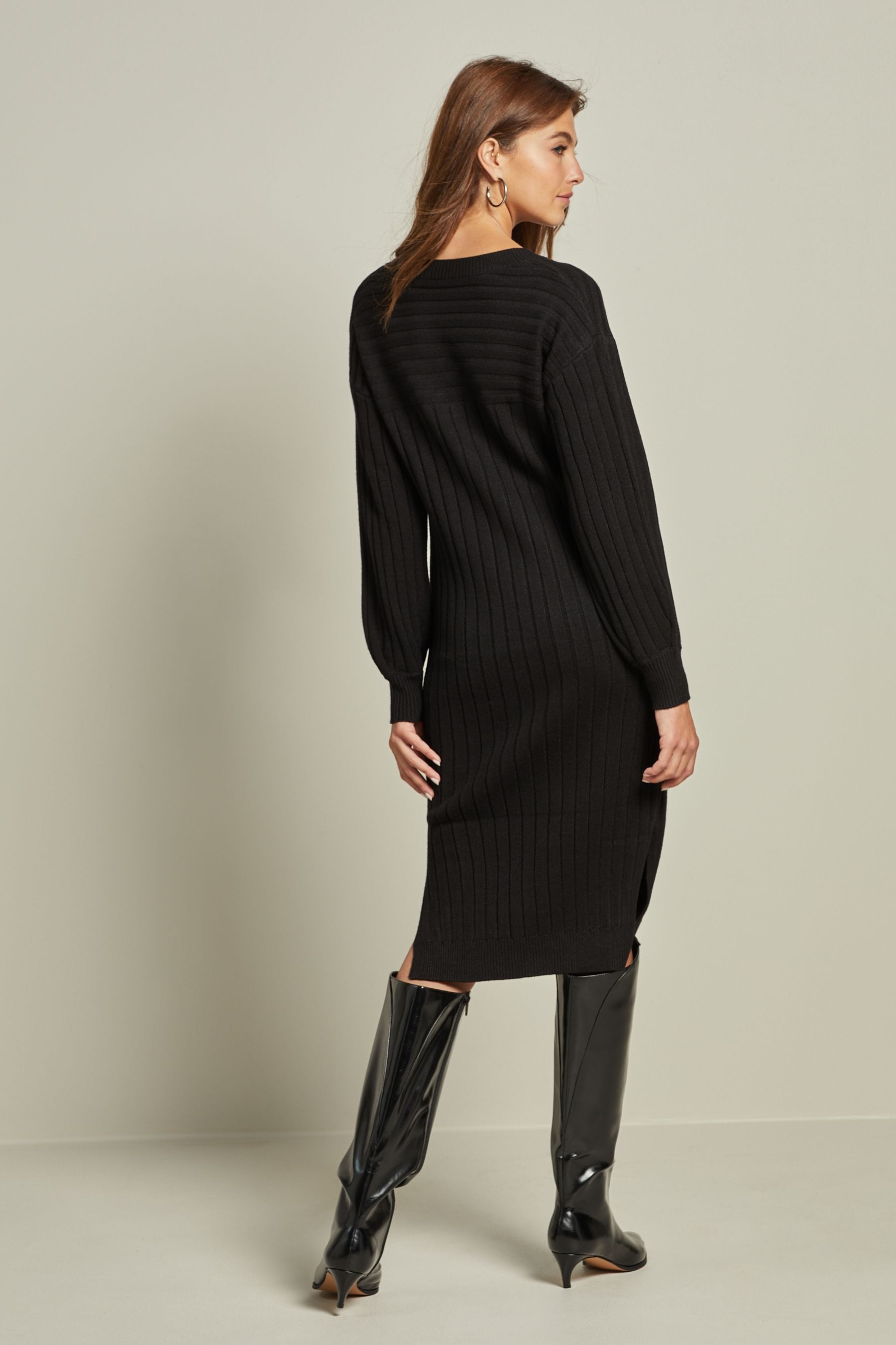 Next black 2025 knitted dress