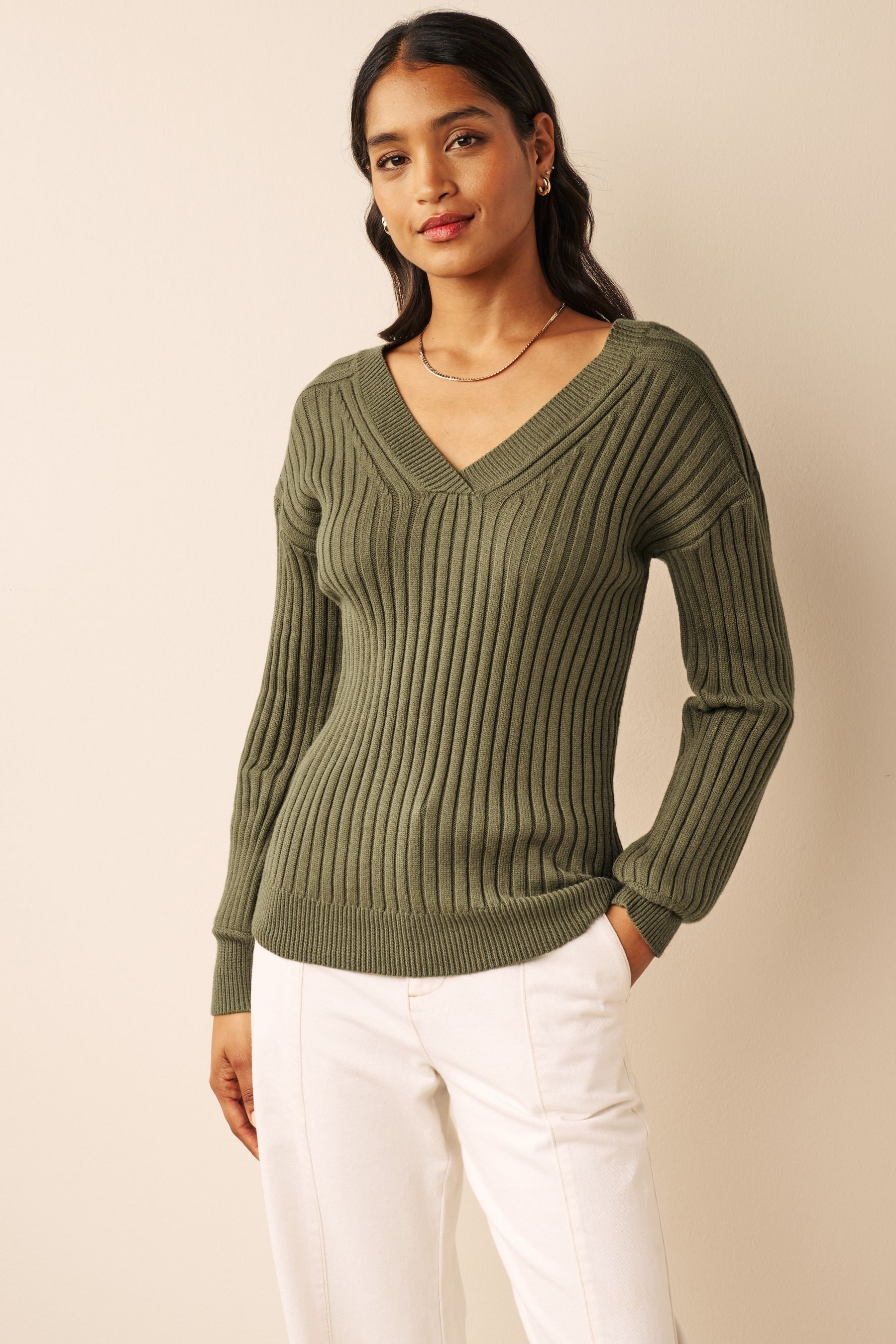 Green sale khaki jumper
